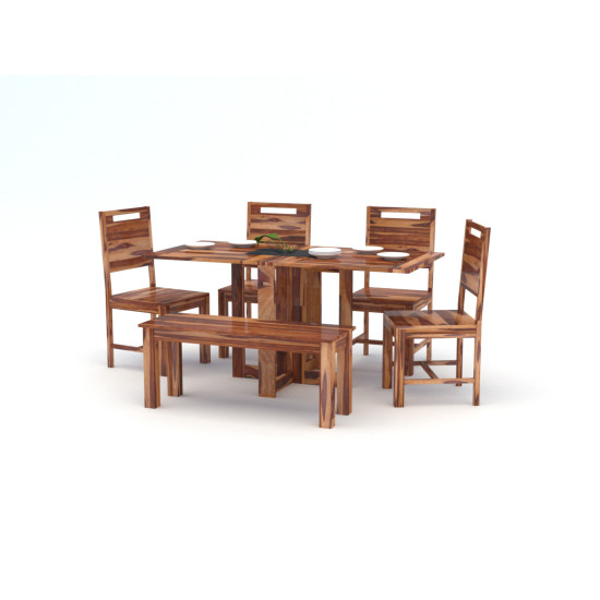 Folding dining table and 6 chairs set hot sale